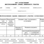 Акт согласования местоположения границ земельных участков